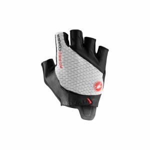 White Men Castelli ROSSO CORSA PRO V Gloves | MOUNS-9107