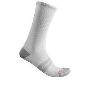 White Men Castelli SUPERLEGGERA T 18 Socks | PIYGN-7416