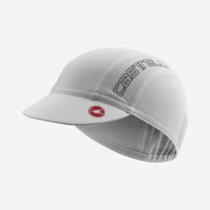 White / Grey Men Castelli A/C 2 CYCLING Cap | JYGVI-1024