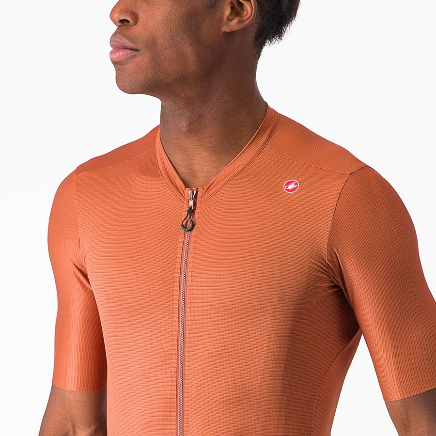 Beige / Dark Grey Men Castelli ESPRESSO Jersey | SYHET-0698