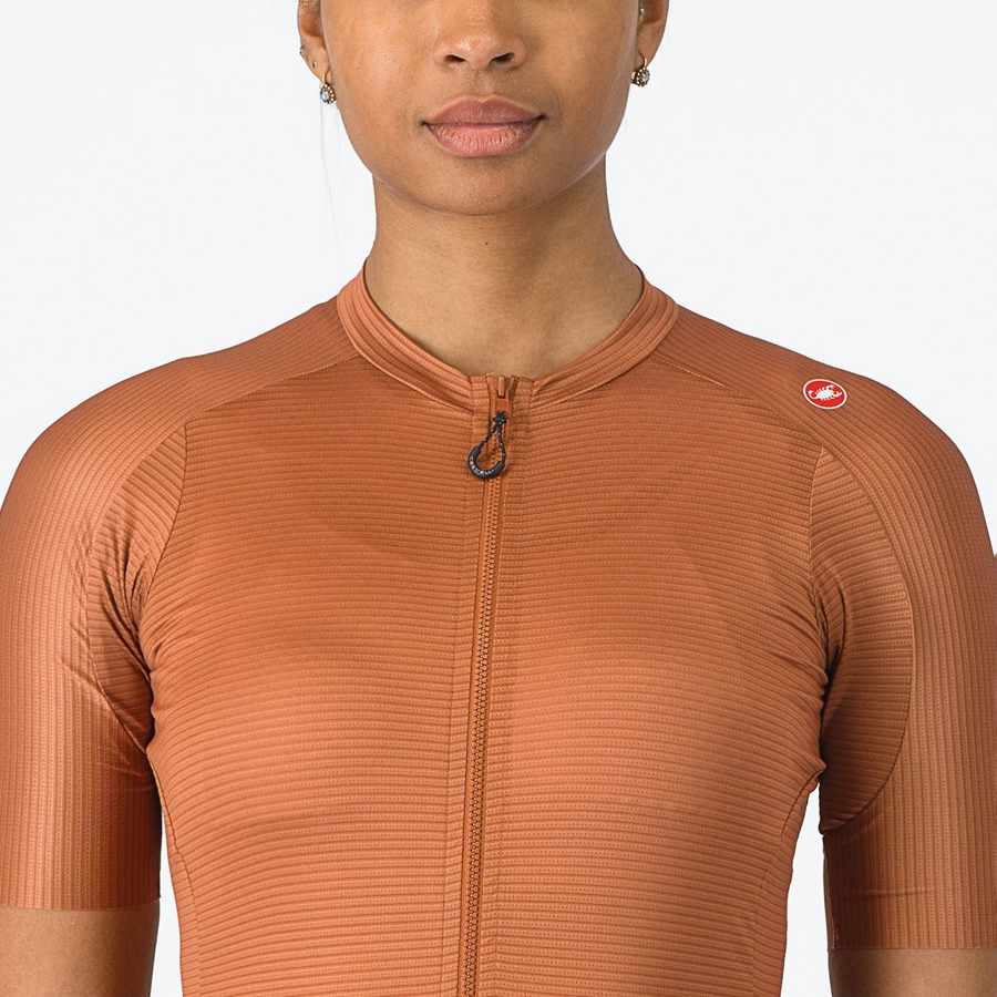 Beige / Dark Grey Women Castelli ESPRESSO W Jersey | GCBJT-1654