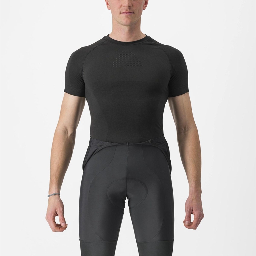 Black Men Castelli CORE SEAMLESS SS Base Layer | JCMUO-1972