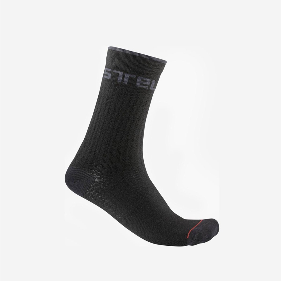 Black Men Castelli DISTANZA 20 Socks | EABPN-6457