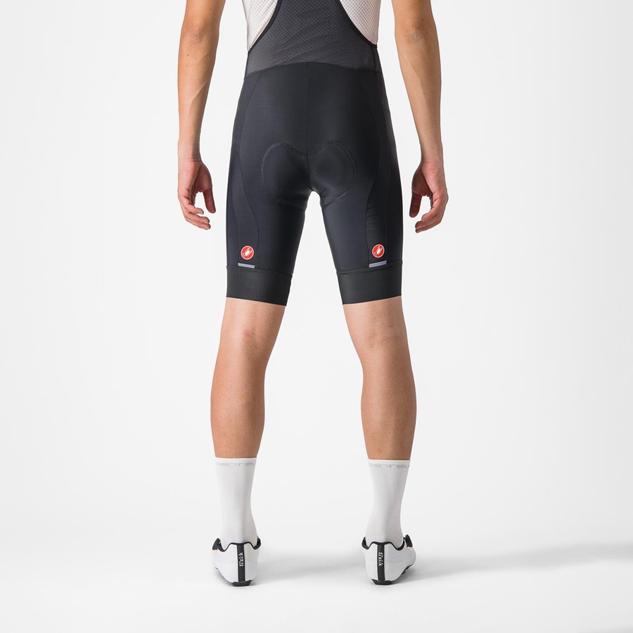 Black Men Castelli ENTRATA 2 Bib Shorts | PAFSC-5809