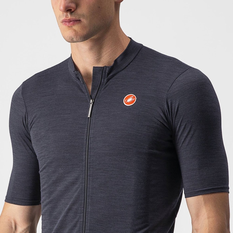 Black Men Castelli ESSENZA Jersey | NPCRK-8269