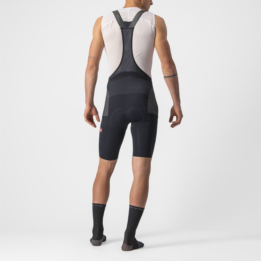 Black Men Castelli FREE UNLIMITED Bib Shorts | YWBCL-2014