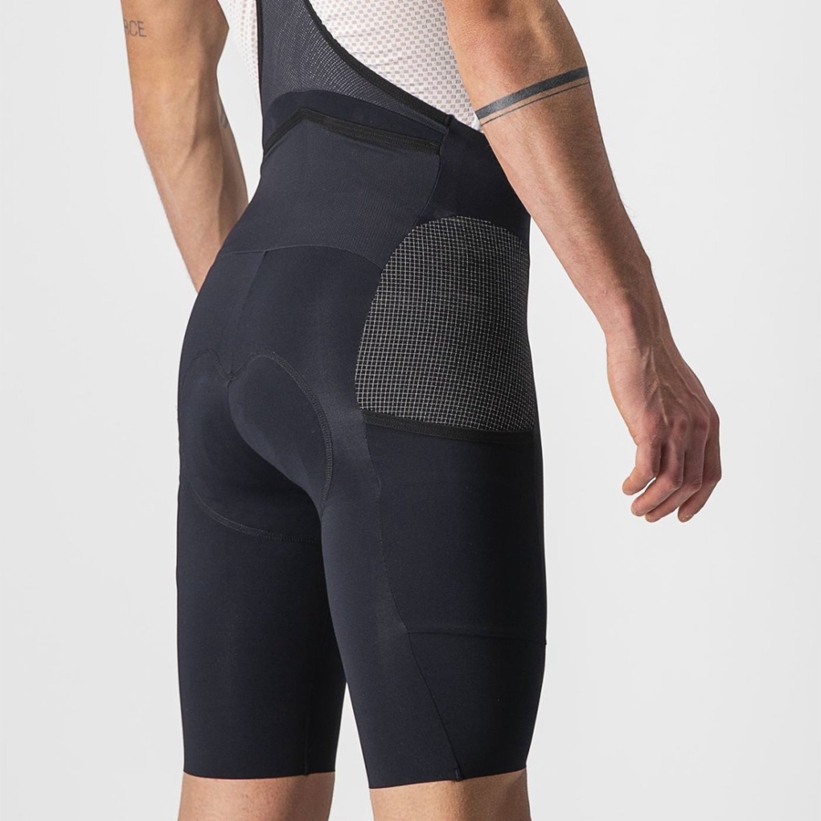 Black Men Castelli FREE UNLIMITED Bib Shorts | YWBCL-2014