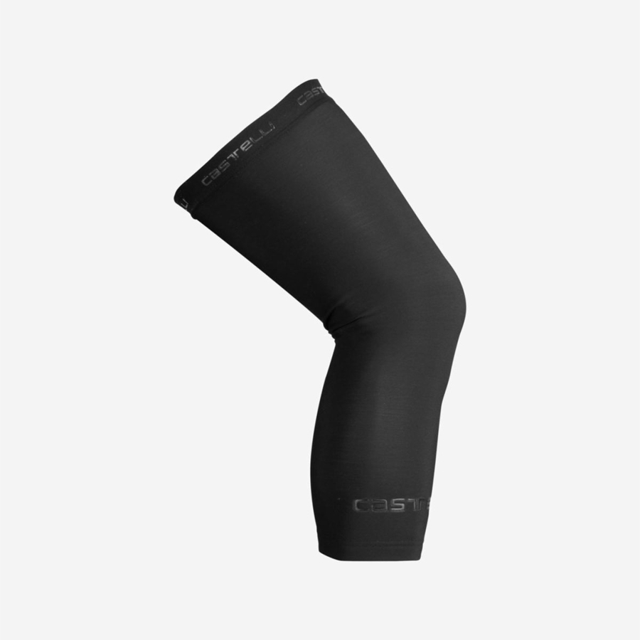 Black Men Castelli THERMOFLEX 2 KNEE WARMER Leg Warmer | AWZPN-2931