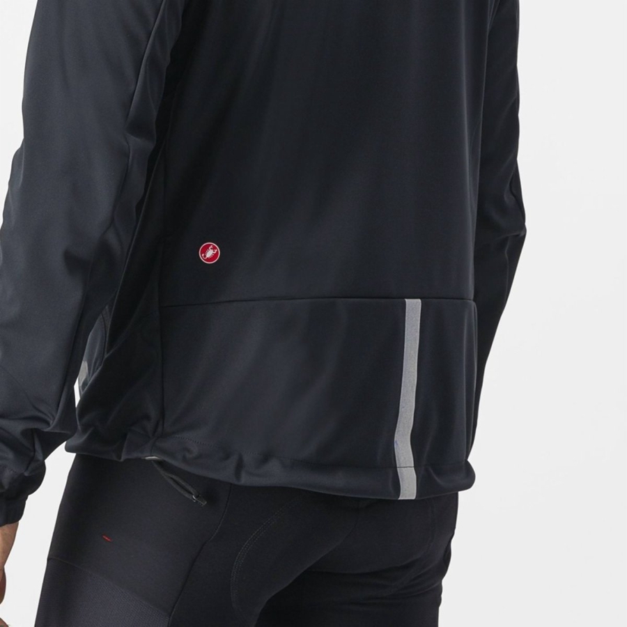 Black Men Castelli TRAIL HOODIE Jackets | SAZKW-4603