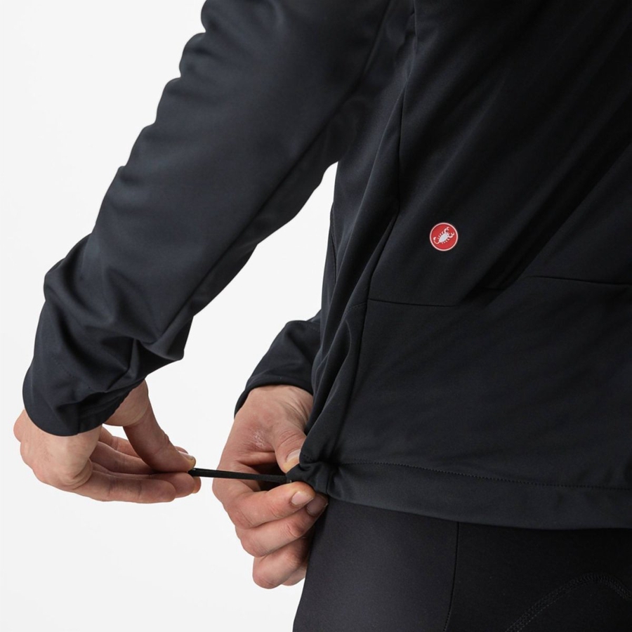 Black Men Castelli TRAIL HOODIE Jackets | SAZKW-4603