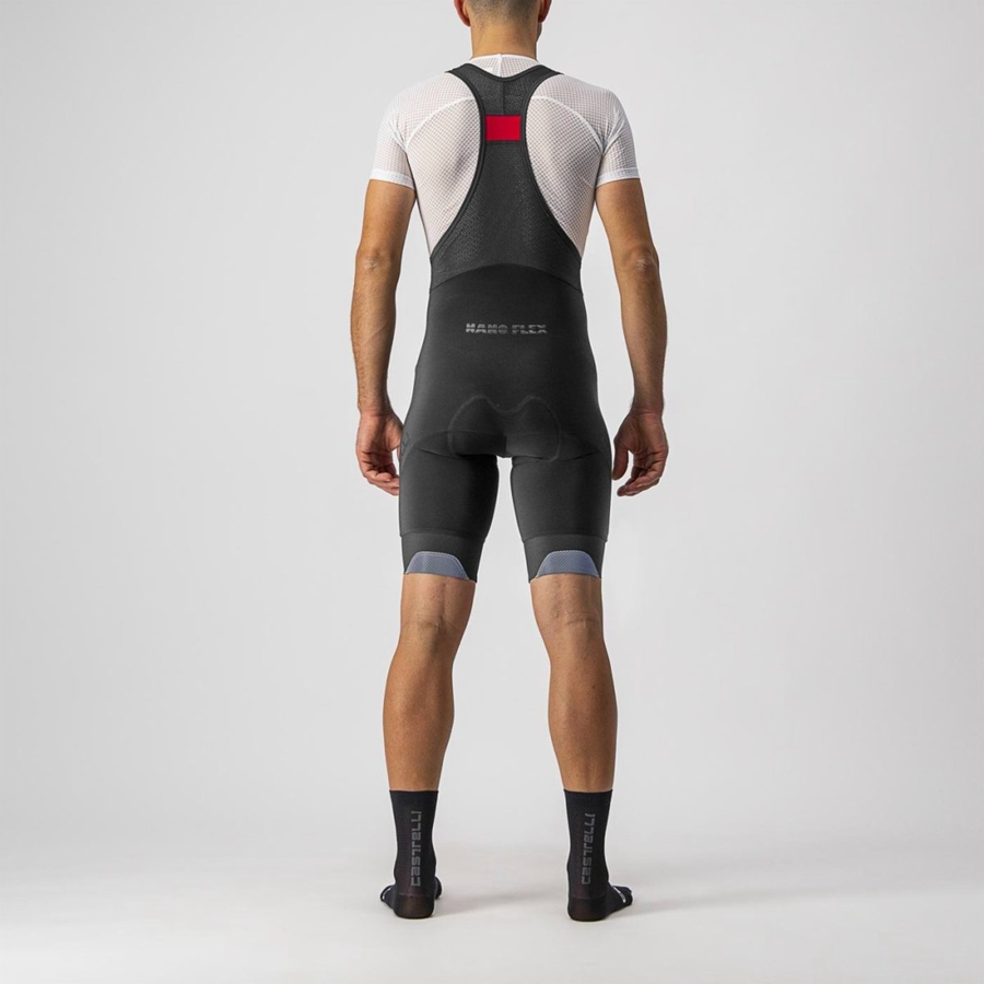 Black Men Castelli TUTTO NANO Bib Shorts | GIWSC-6350