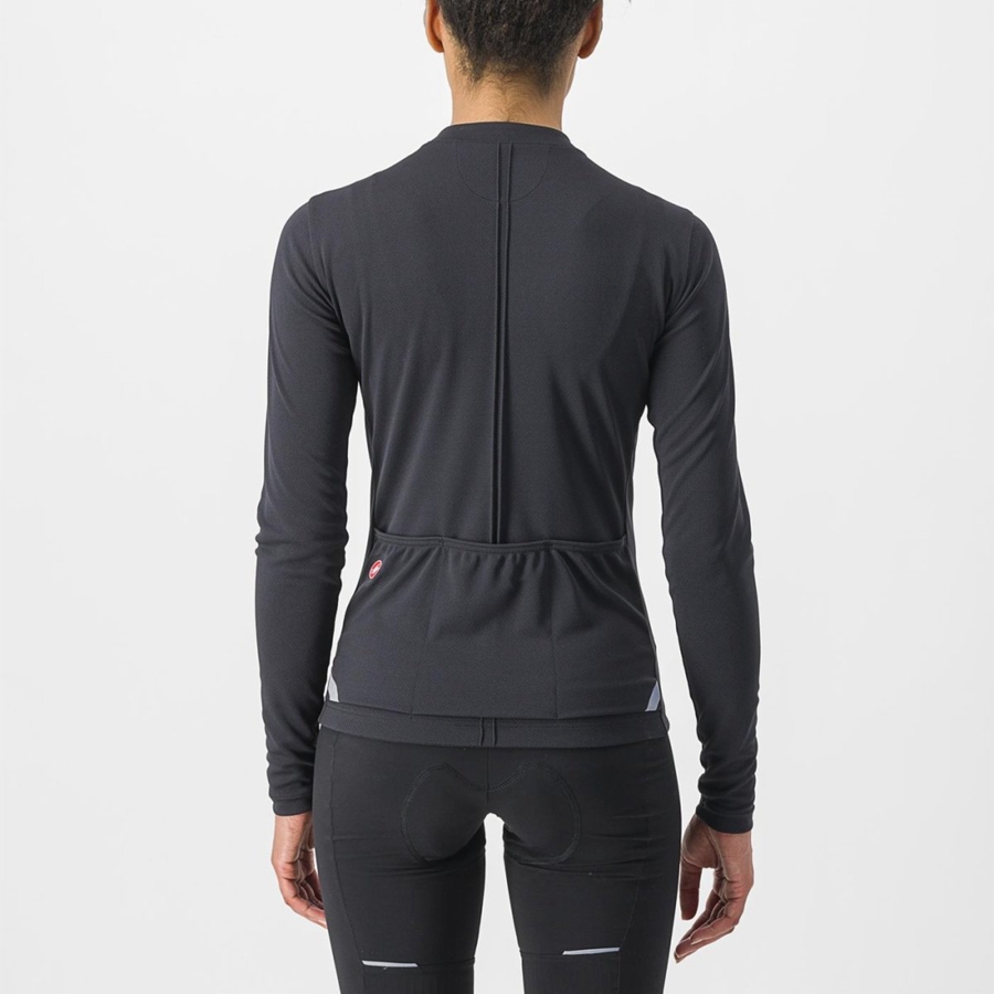 Black Women Castelli ANIMA 4 LONG SLEEVE Jersey | SFVYT-2780