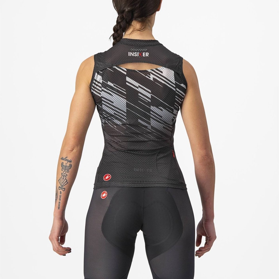 Black Women Castelli INSIDER W SLEEVELESS Jersey | OFCWR-5724