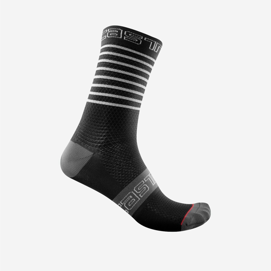 Black Women Castelli SUPERLEGGERA W 12 Socks | YBWPK-7589