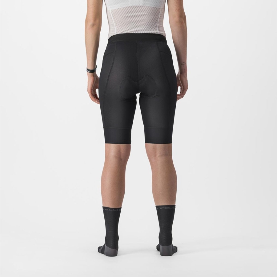 Black Women Castelli TRAIL W LINER Shorts | WKHJG-0943