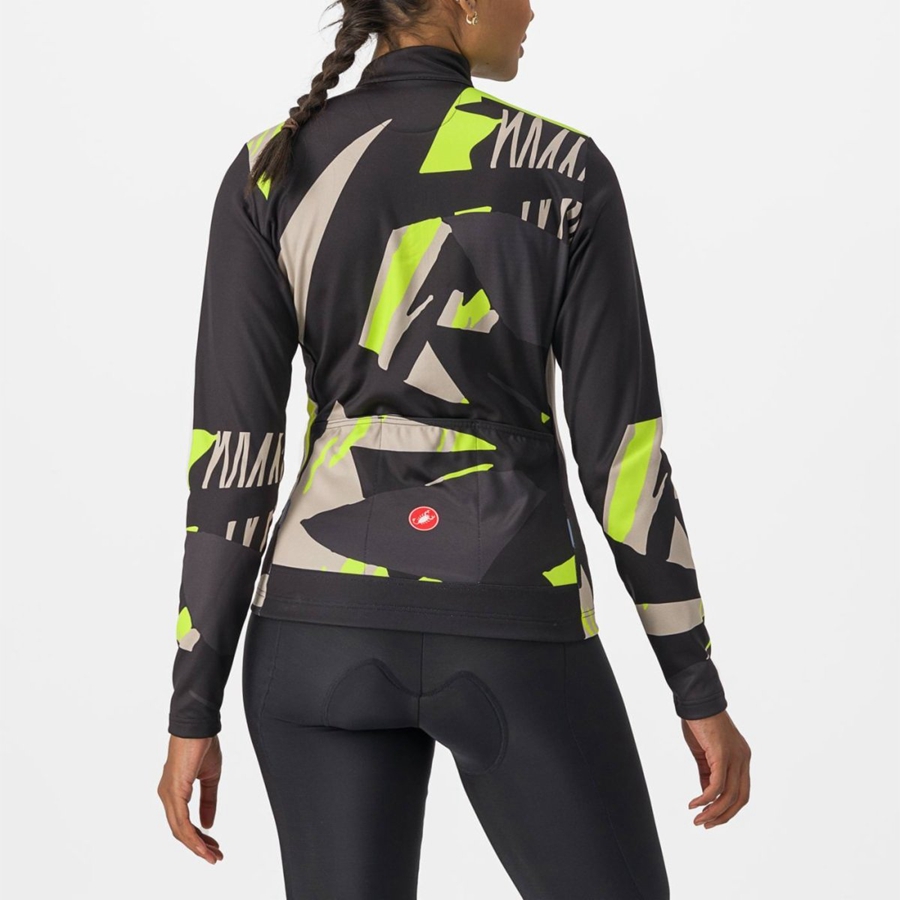 Black Women Castelli TROPICALE LS Jersey | NSVGA-1783