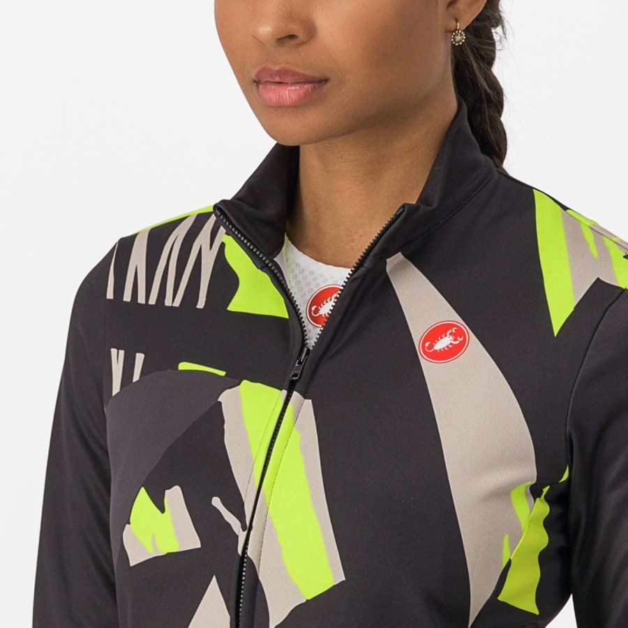 Black Women Castelli TROPICALE LS Jersey | NSVGA-1783