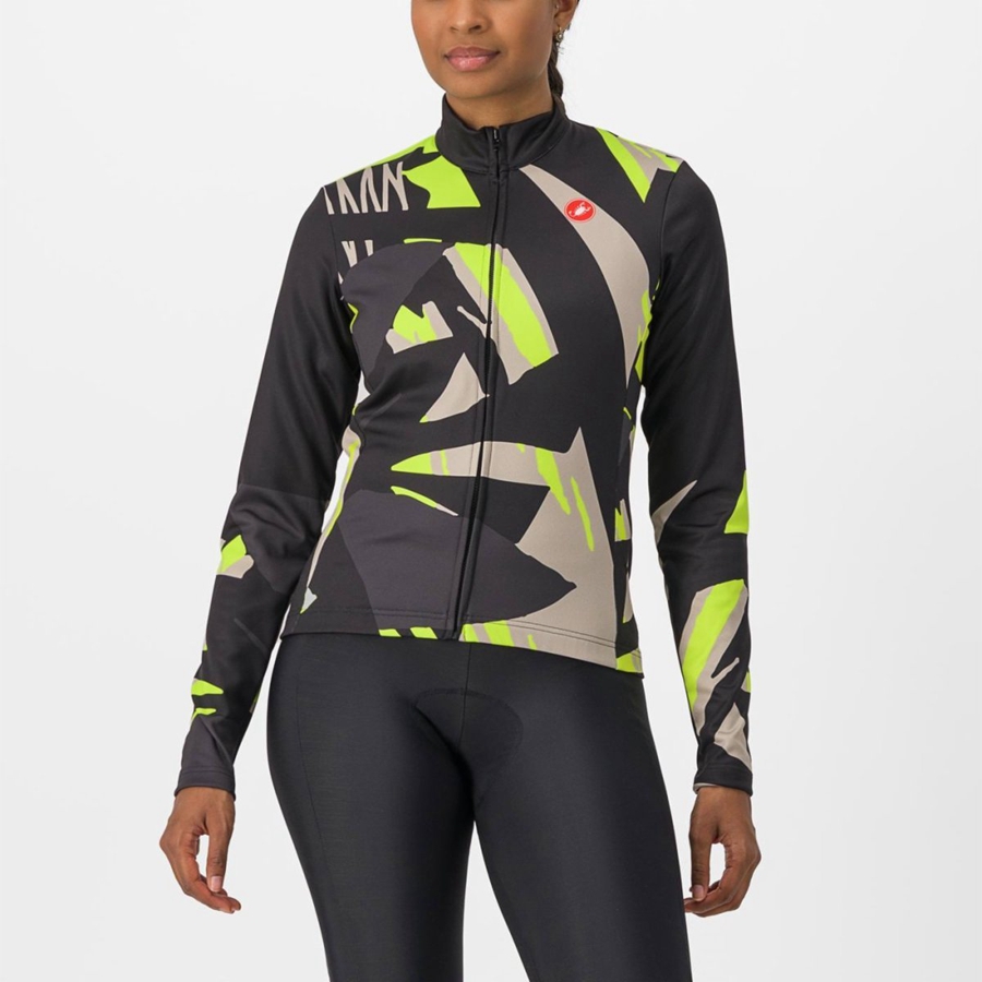 Black Women Castelli TROPICALE LS Jersey | NSVGA-1783