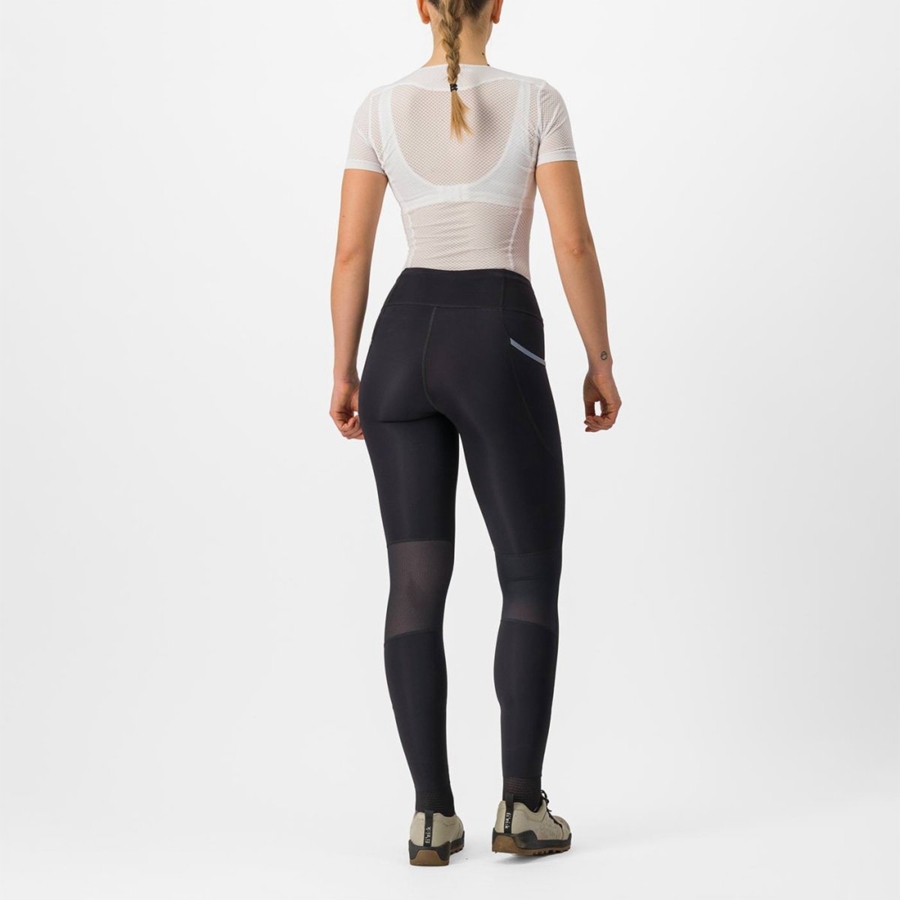 Black Women Castelli UNLIMITED TRAIL W Leggings | INOSK-4138