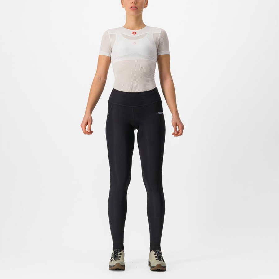 Black Women Castelli UNLIMITED TRAIL W Leggings | INOSK-4138