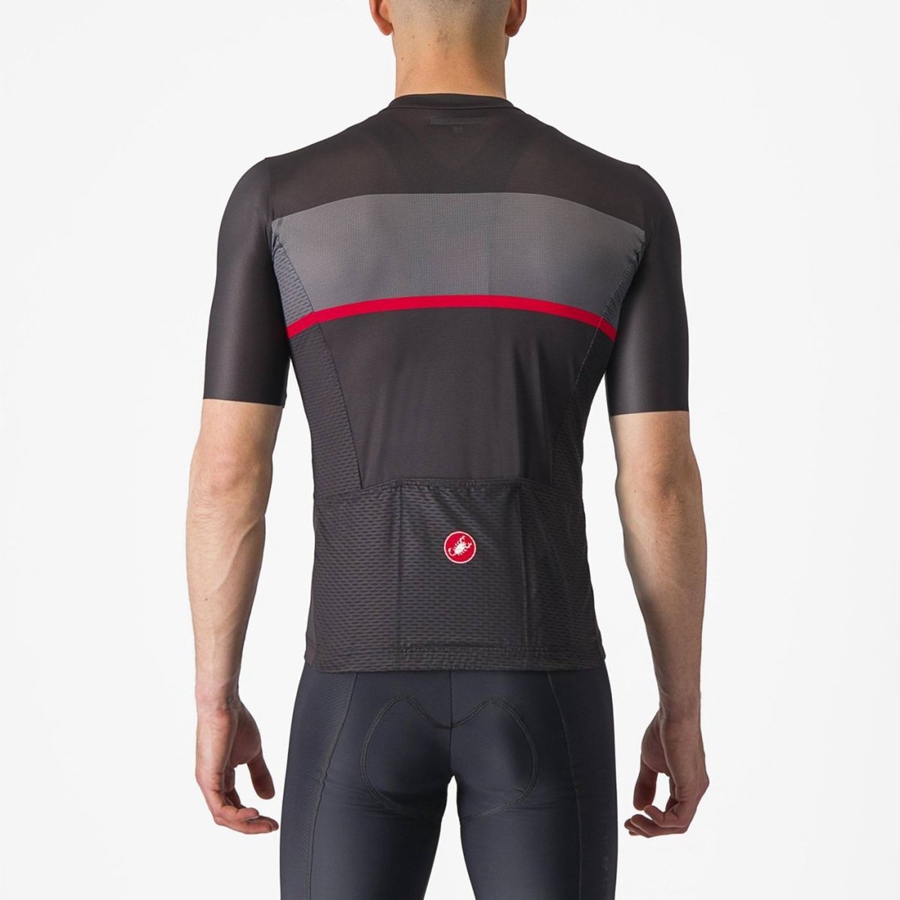 Black / Dark Grey / Red Men Castelli TRADIZIONE Jersey | VDINE-0398