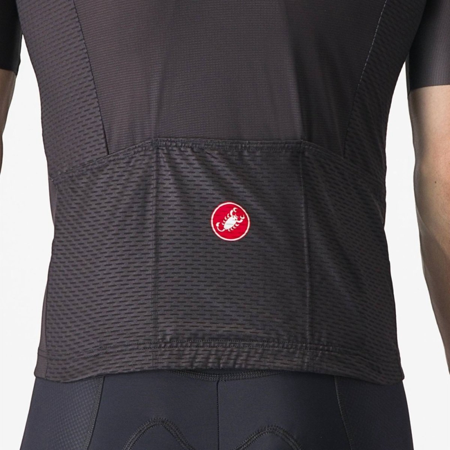 Black / Dark Grey / Red Men Castelli TRADIZIONE Jersey | VDINE-0398