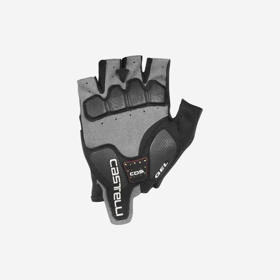 Black / White Men Castelli ARENBERG GEL 2 Gloves | NAXLJ-7863