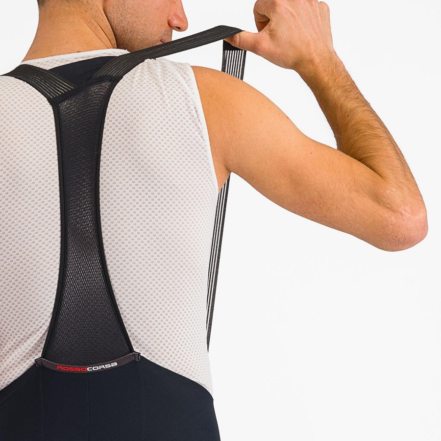 Black / White Men Castelli FREE AERO RC CLASSIC Bib Shorts | PFIKW-6943