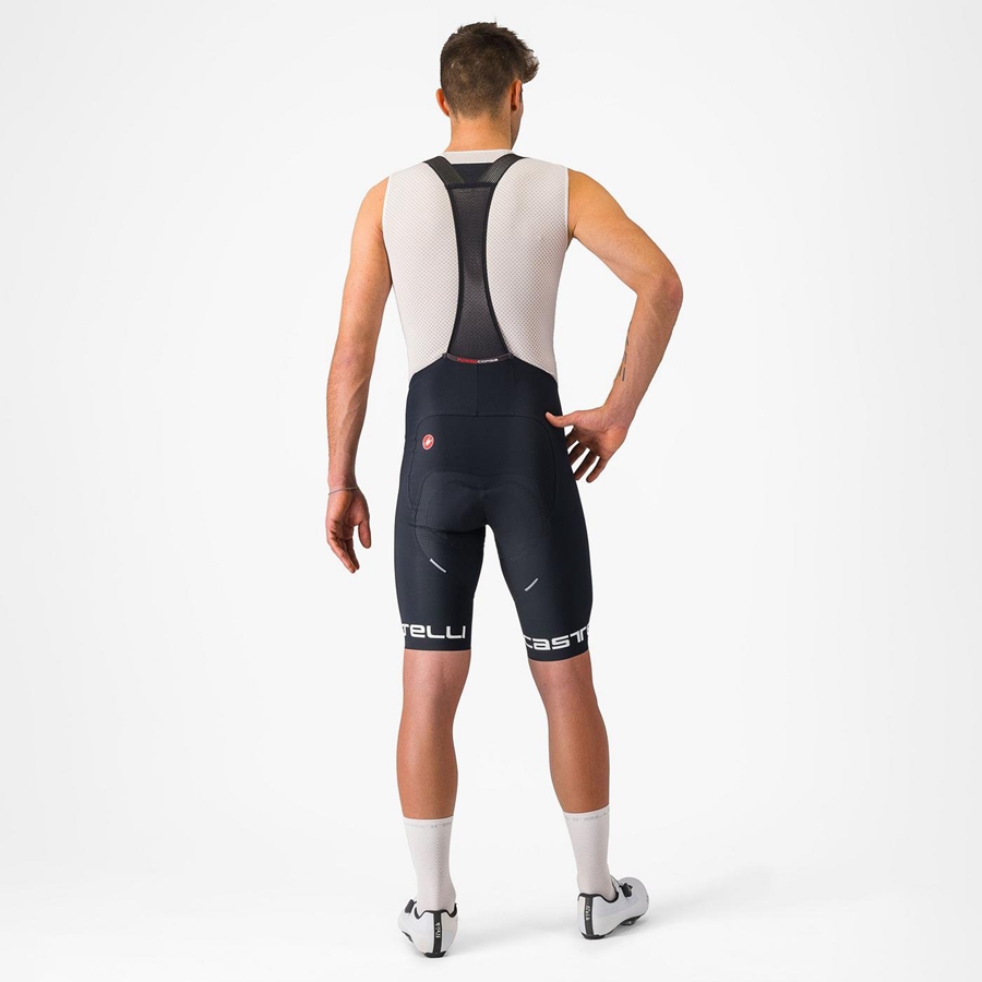 Black / White Men Castelli FREE AERO RC CLASSIC Bib Shorts | PFIKW-6943