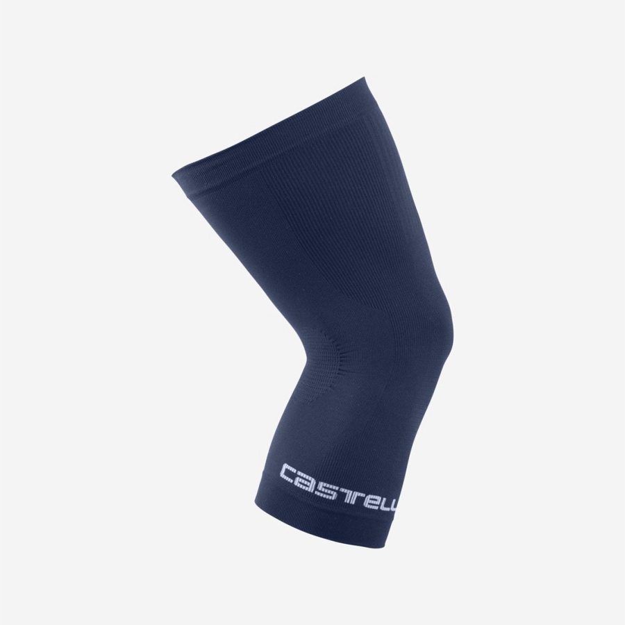 Blue Women Castelli PRO SEAMLESS KNEE WARMER Leg Warmer | HEDBM-2601