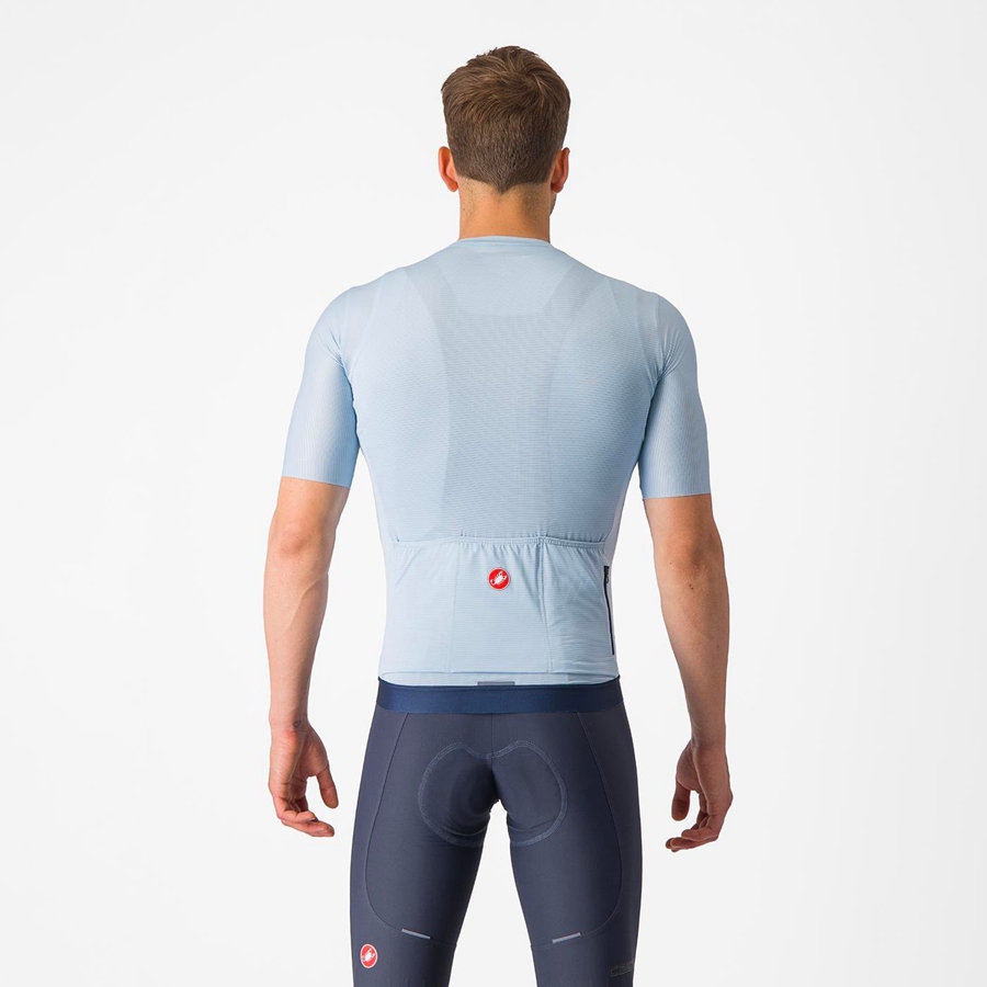 Blue / Blue Men Castelli ESPRESSO Jersey | TMSLF-9246