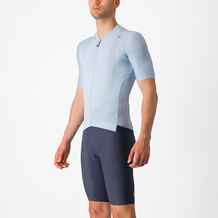 Blue / Blue Men Castelli ESPRESSO Jersey | TMSLF-9246