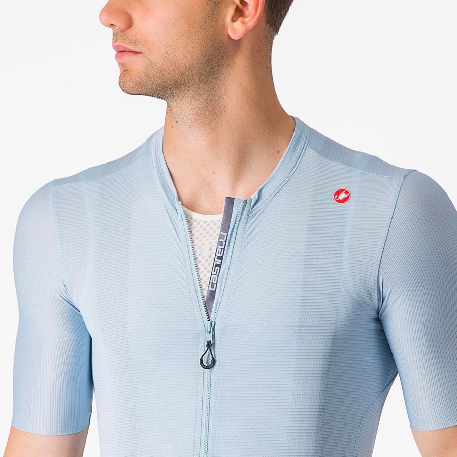 Blue / Blue Men Castelli ESPRESSO Jersey | TMSLF-9246