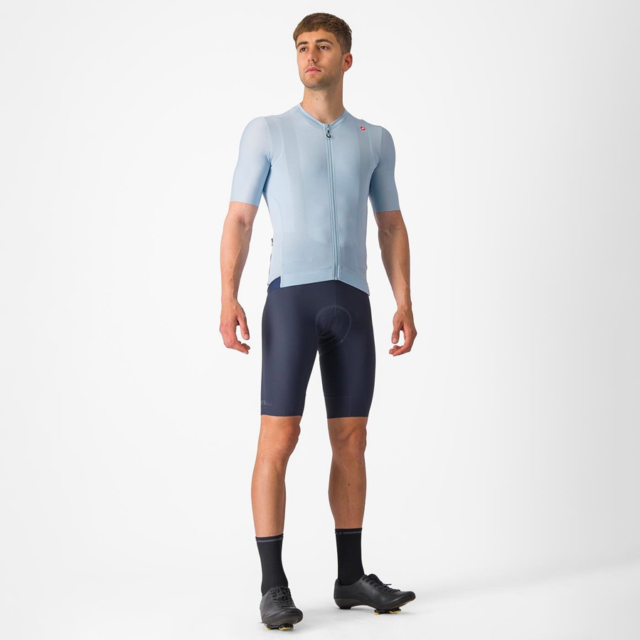 Blue / Blue Men Castelli ESPRESSO Jersey | TMSLF-9246