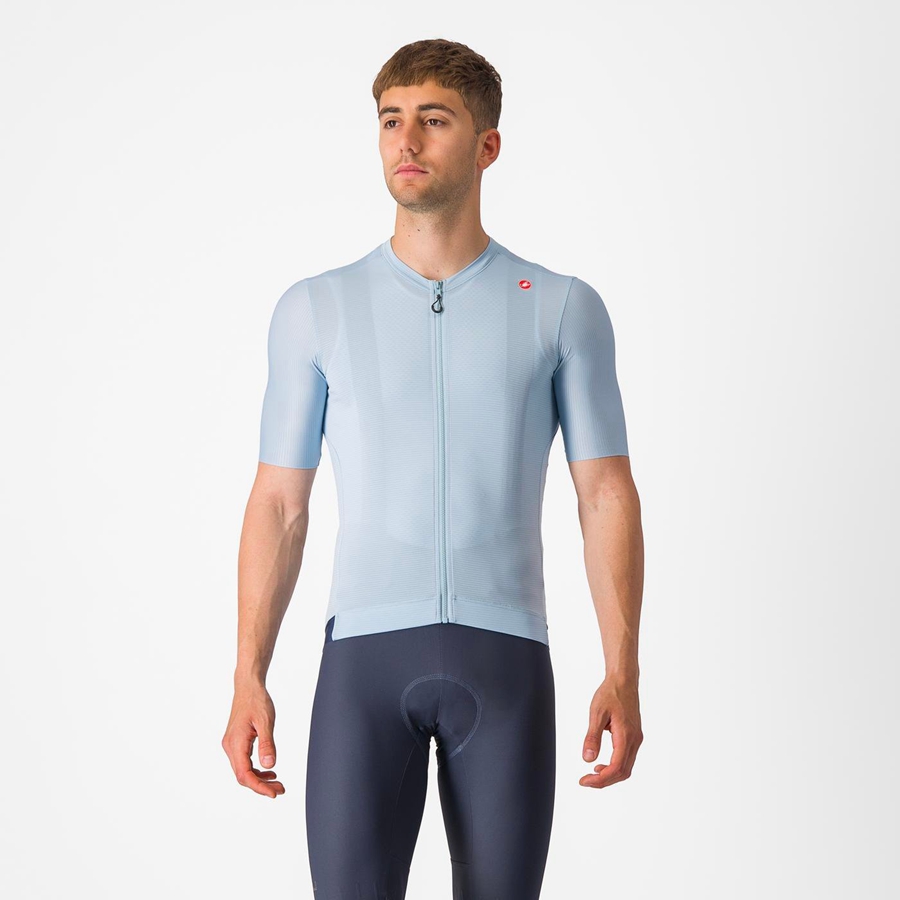 Blue / Blue Men Castelli ESPRESSO Jersey | TMSLF-9246