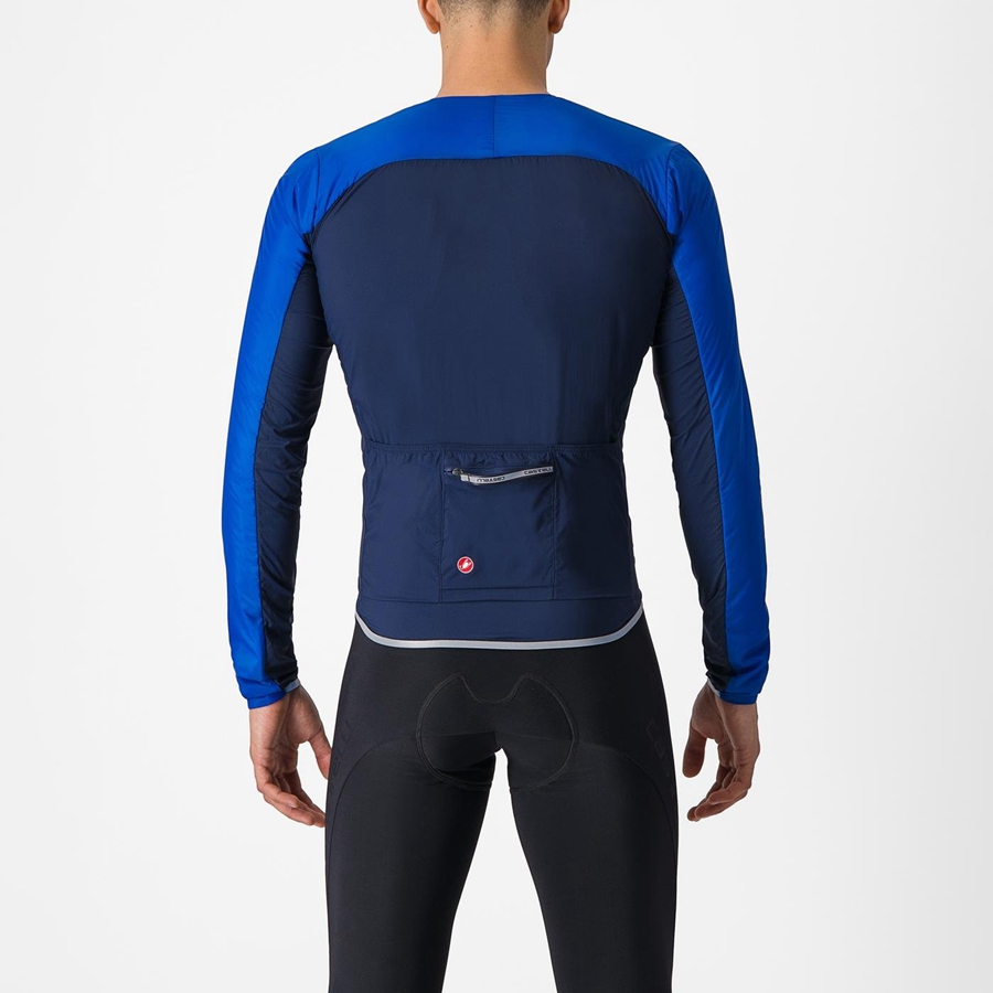 Blue / Blue Men Castelli FLY JACK-SEY Jackets | UBRYF-0621