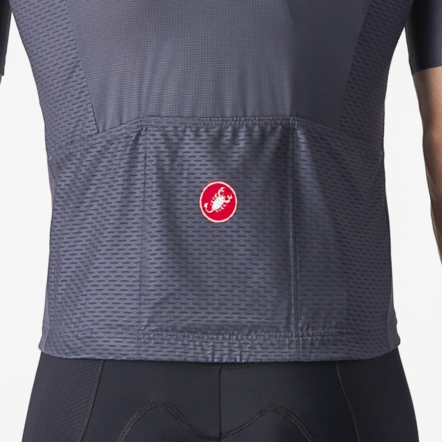 Blue / Light Grey Blue Men Castelli TRADIZIONE Jersey | KGMVS-5013