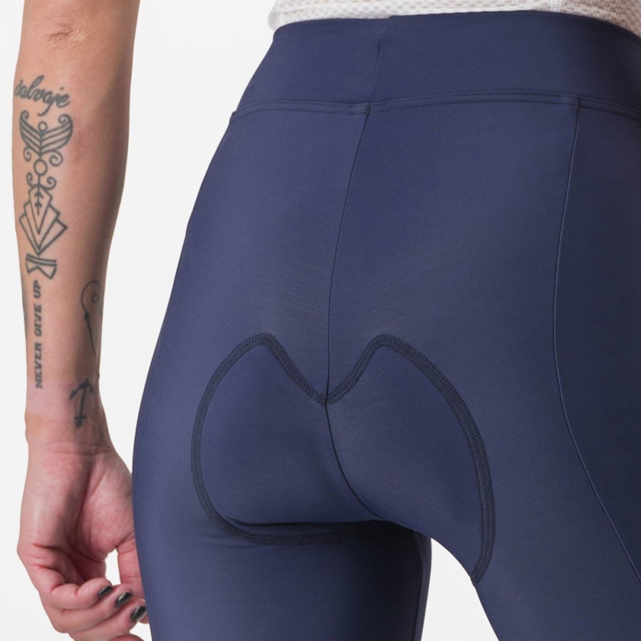 Blue / Silver Women Castelli VELOCISSIMA THERMAL Leggings | VJLMQ-2316