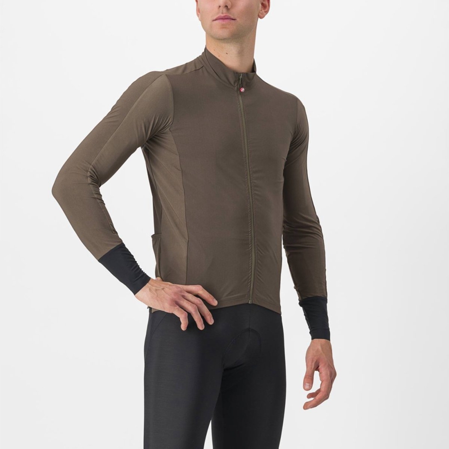 Brown Men Castelli FLIGHT AIR Jersey | RGQZU-8762