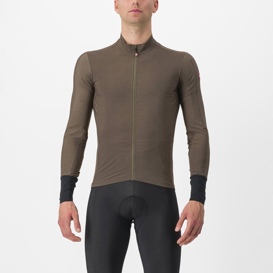 Brown Men Castelli FLIGHT AIR Jersey | RGQZU-8762