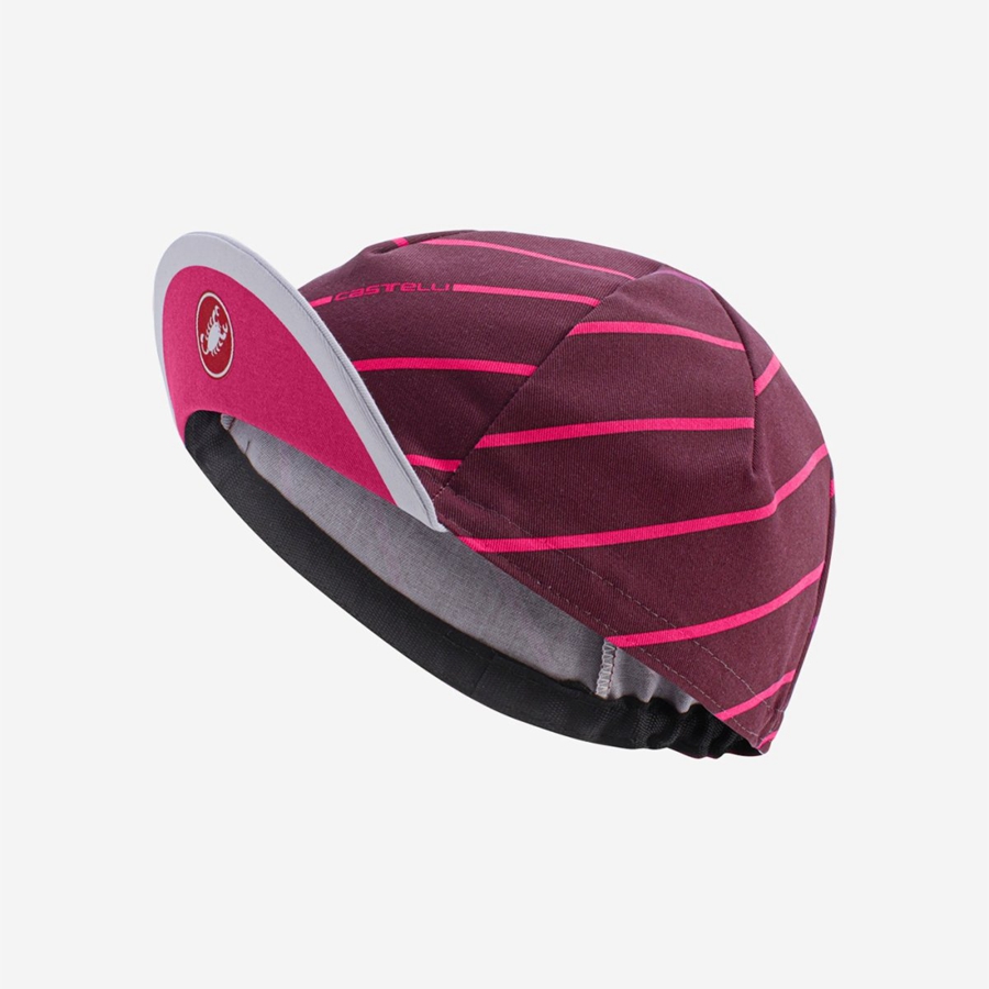 Burgundy Men Castelli SPEED STRADA Cap | WNREQ-7028