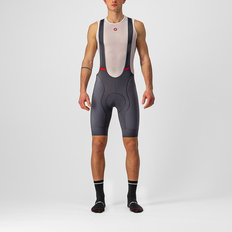 Dark Grey Men Castelli COMPETIZIONE Bib Shorts | EXTAD-8632