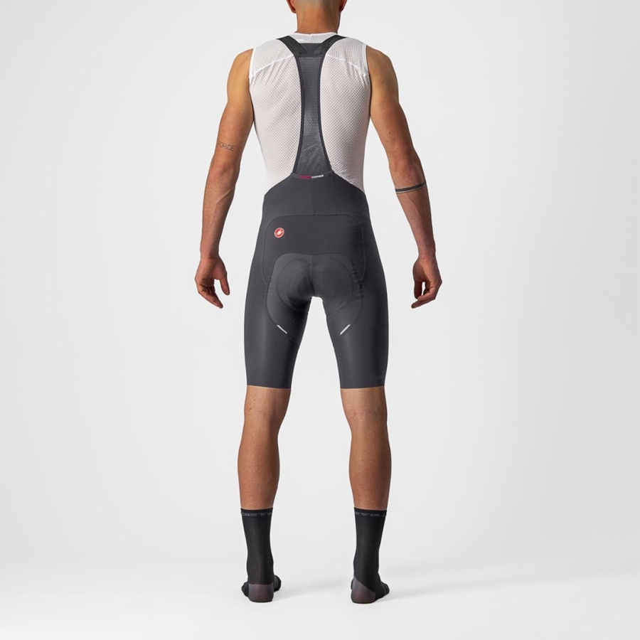 Dark Grey Men Castelli FREE AERO RC Bib Shorts | OQNMJ-4625