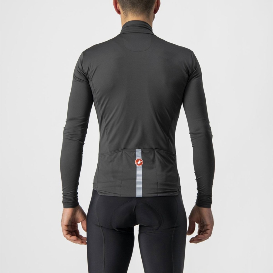 Dark Grey Men Castelli PRO THERMAL MID LS Jersey | KYPSZ-1657