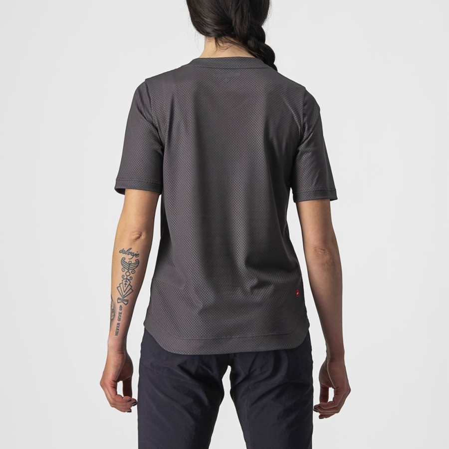 Dark Grey Women Castelli TRAIL TECH W TEE Jersey | TMXCE-1402