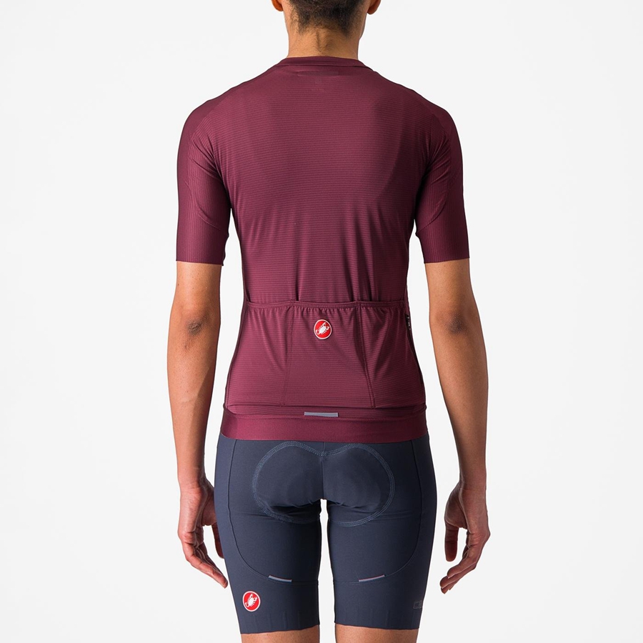 Deep Burgundy / Deep Burgundy Women Castelli ESPRESSO W Jersey | SCHVG-0198