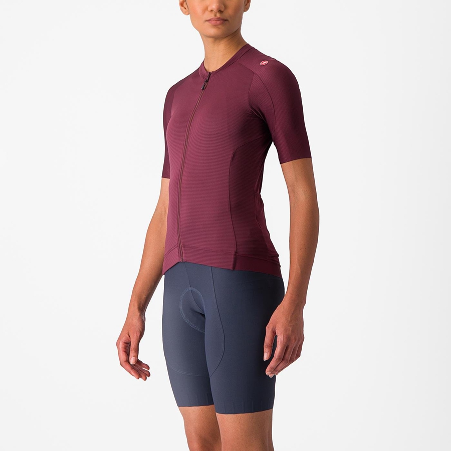 Deep Burgundy / Deep Burgundy Women Castelli ESPRESSO W Jersey | SCHVG-0198