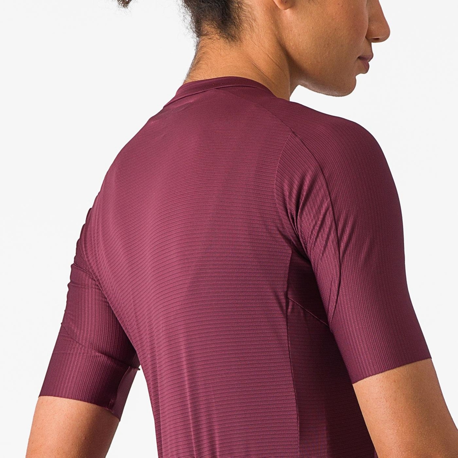 Deep Burgundy / Deep Burgundy Women Castelli ESPRESSO W Jersey | SCHVG-0198