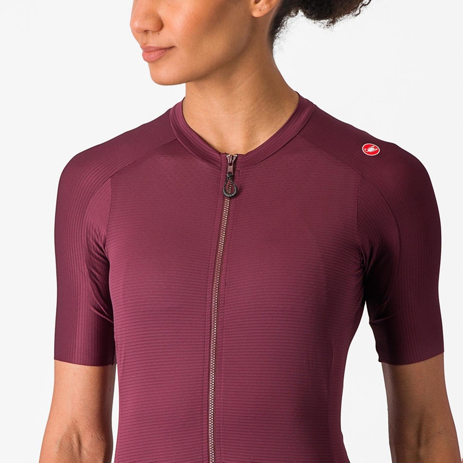 Deep Burgundy / Deep Burgundy Women Castelli ESPRESSO W Jersey | SCHVG-0198