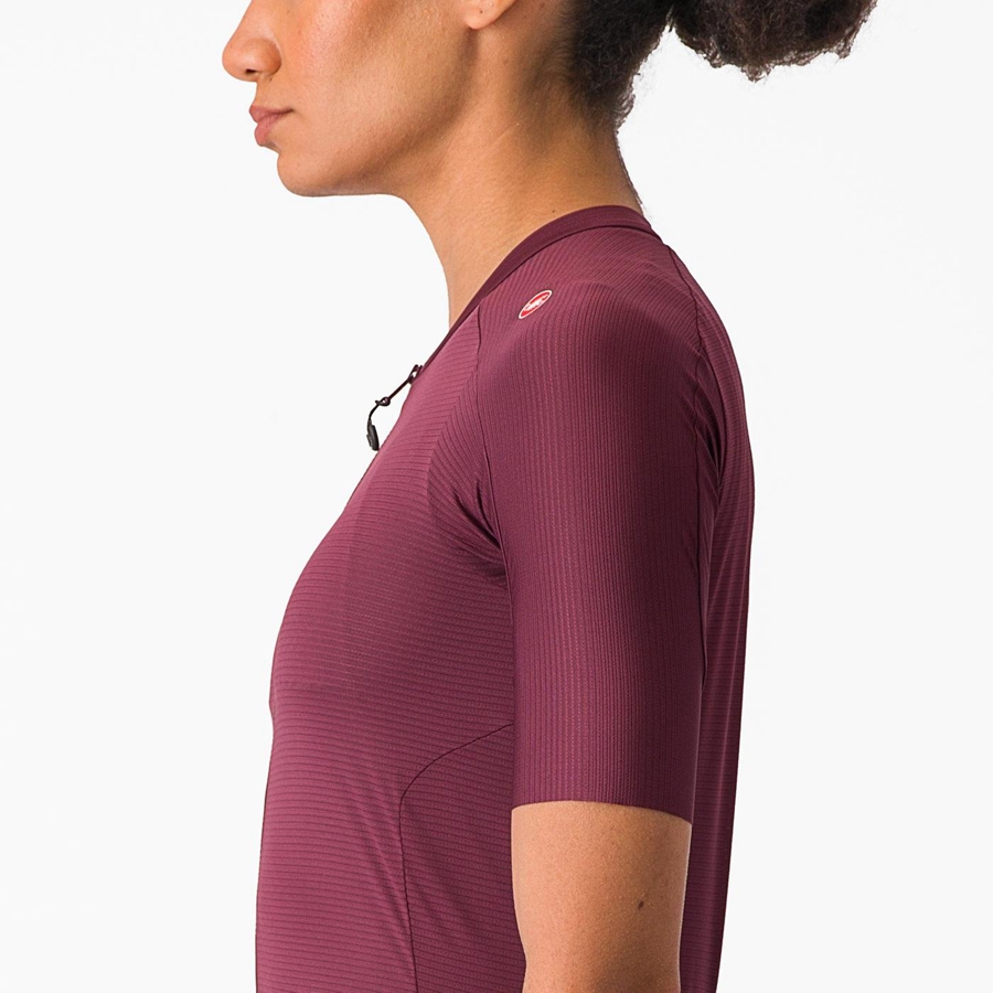 Deep Burgundy / Deep Burgundy Women Castelli ESPRESSO W Jersey | SCHVG-0198